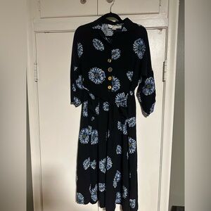 Vintage Janice McCarty  Botanical Midi - Cottagecore Art Teacher Size Medium